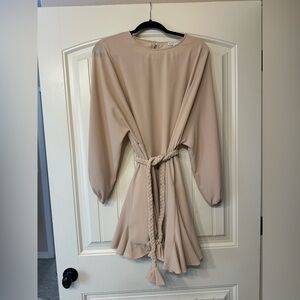 Gianni Bini Tan Belted Dress